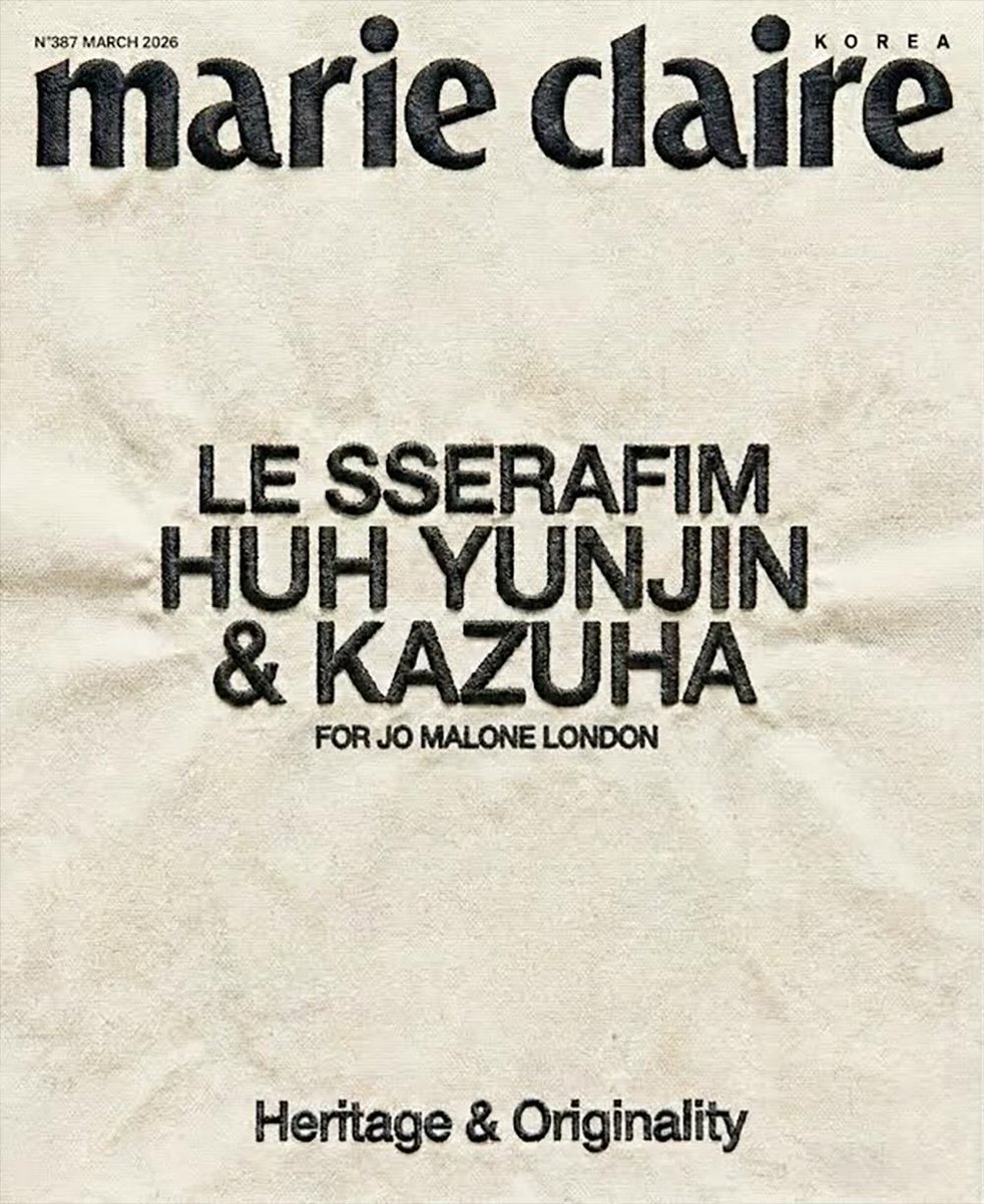 HUH YUNJIN and KAZUHA will be on the cover of the 2026 Marie Claire Korea March Issue for Jo Malone London ✨

— 🔗 m.qoo10.jp/g/1192800983 

#HUHYUNJIN #KAZUHA
#LE_SSERAFIM #르세라핌