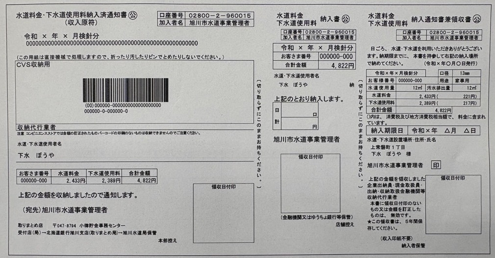 水道料金・下水道使用料の二重払いにご注意を／ 納入通知書のバー