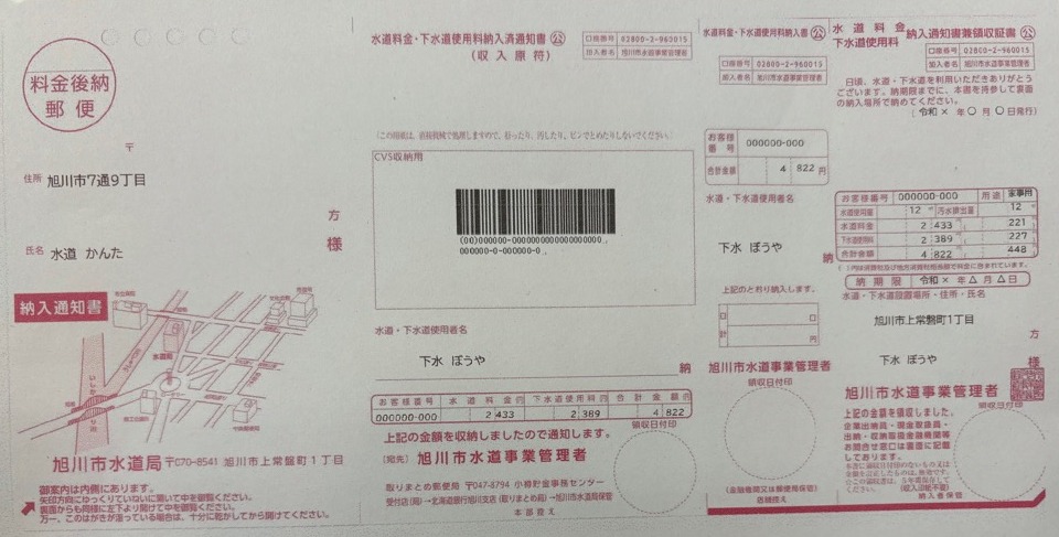 水道料金・下水道使用料の二重払いにご注意を／ 納入通知書のバー