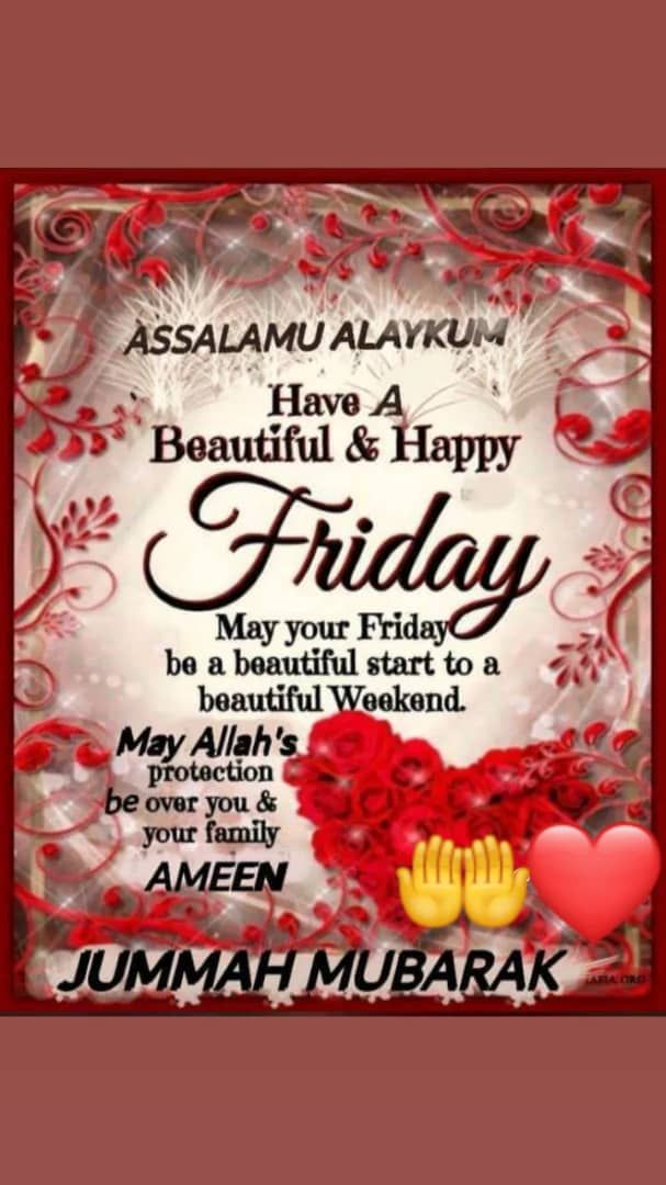 HAPPY FRIDAY X FELLOWS 

JUMA MUBARAK 

HAVE A GOOD DAY AND KEEP WORK ❤️😌