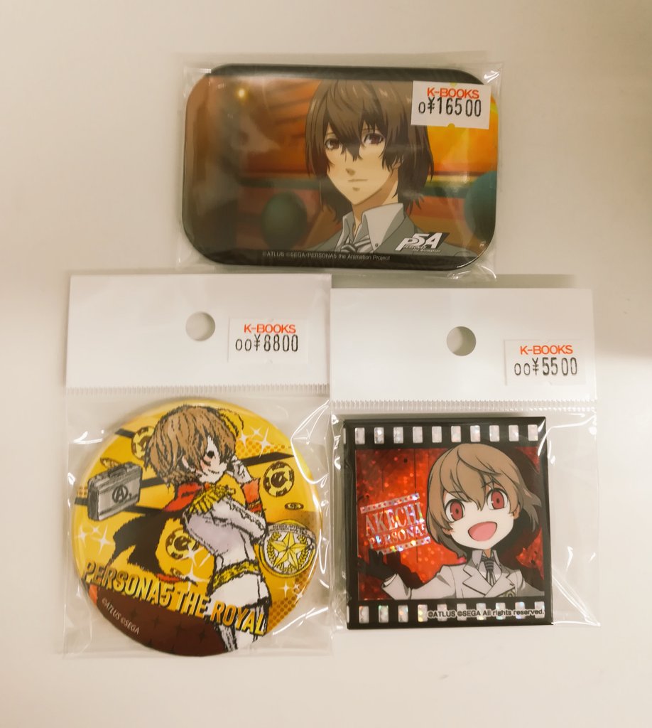 入荷情報】 ペルソナ5 明智吾郎 缶バッジ 入荷しました✨ どちらも在庫