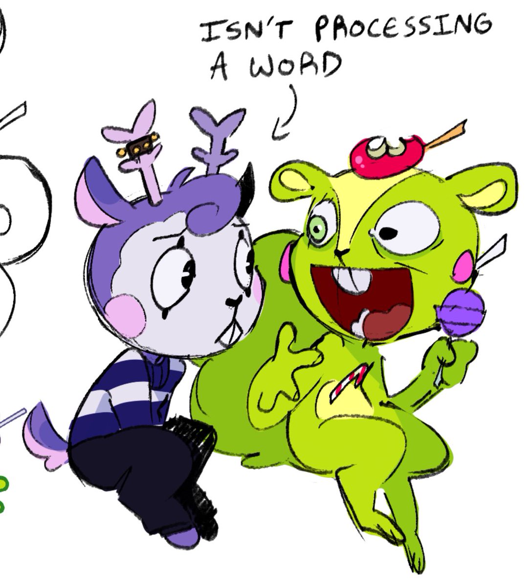 mime and nutty #happytreefriends