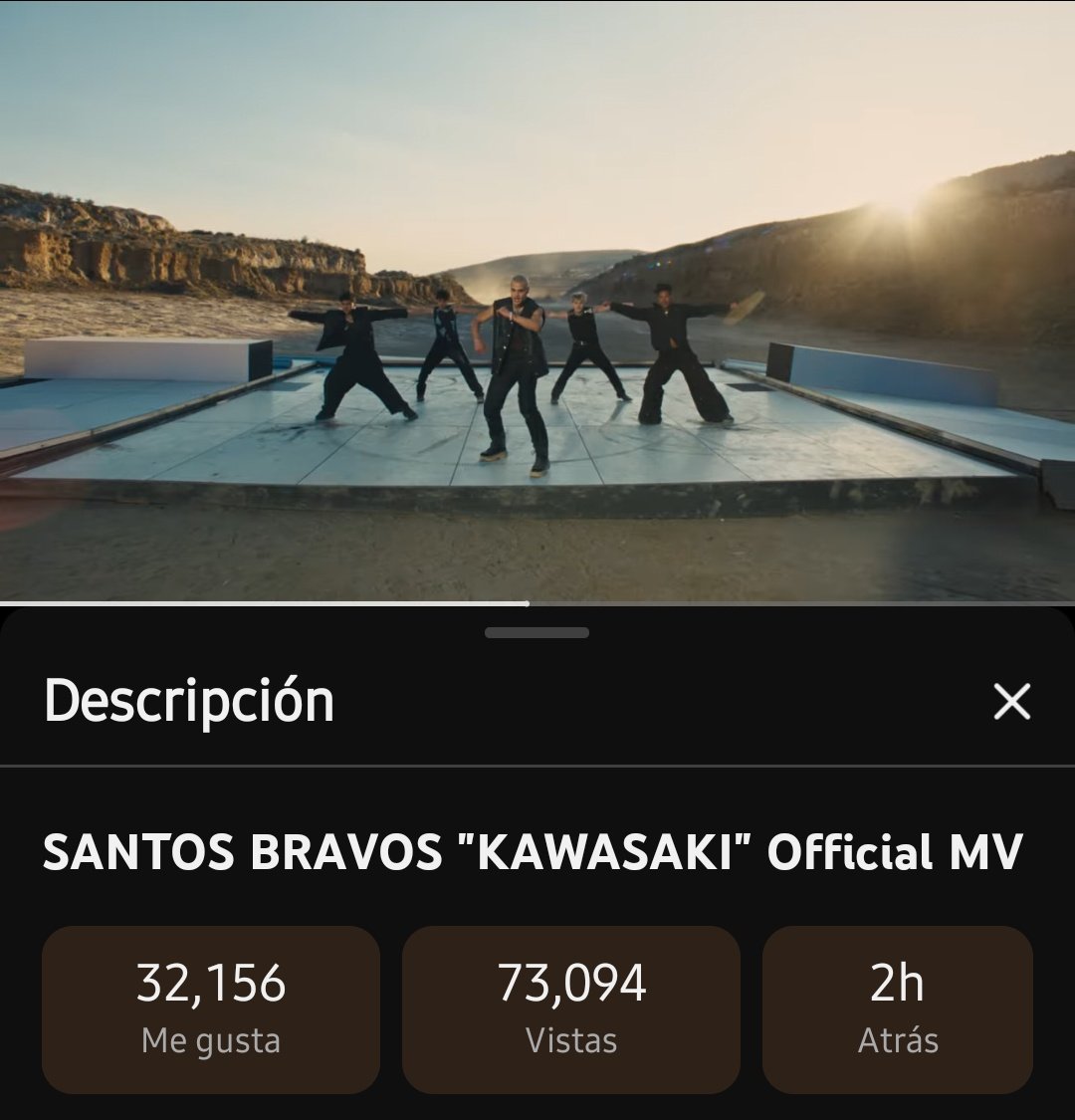 santosbravos_pe's tweet photo. 📊 YOUTUBE UPDATE — MV OFICIAL DE KAWASAKI

🎬 Cantidad de vistas: 73,094
🔜 Próxima Meta: 100k vistas 🔥

🔗 (https://t.co/918spyvSyn)

Sigamos reproduciendo y compartiendo el MV.

#KAWASAKIMV #STBV_KAWASAKI
#SantosBravos #STBV #Santos_Bravos #AlejandroAramburu #DrewVenegas #GabiBermudez #KauePenna #KennethLavill
@santos_bravos