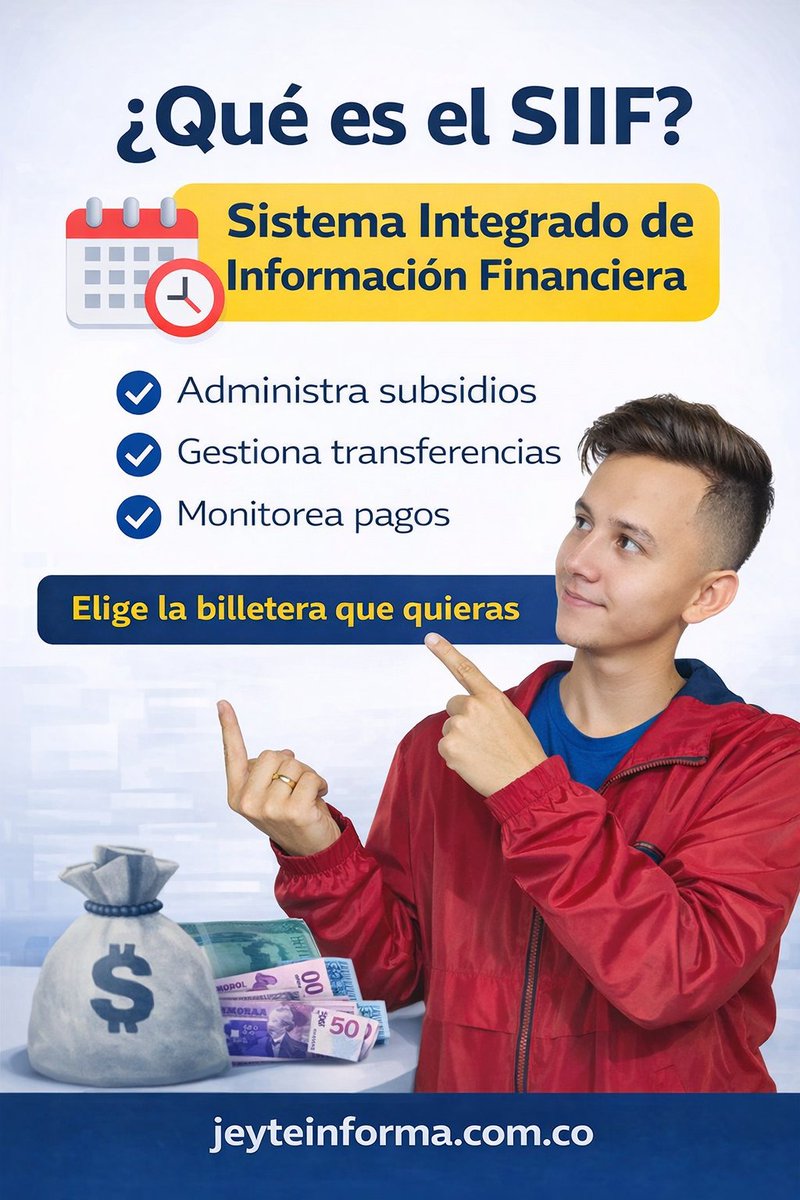 JeyTeInforma's tweet image. ¿Que es el SIIF?

Puede elegir la billetera o medio de pago que quieras para recibir las traslado monetarias de los subsidios.

#SIIF #Subsidios #jeyteinforma #Prosperidad Más información 👇
jeyteinforma.com.co/subsidio/siste…