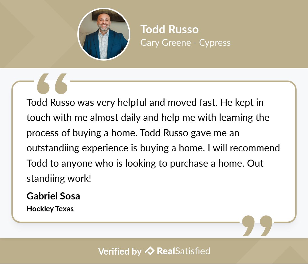 Smiling from ear to ear as I read this wonderful recommendation. realsatisfied.com/Todd-Russo via <a href="/realsatisfied/">RealSatisfied</a>