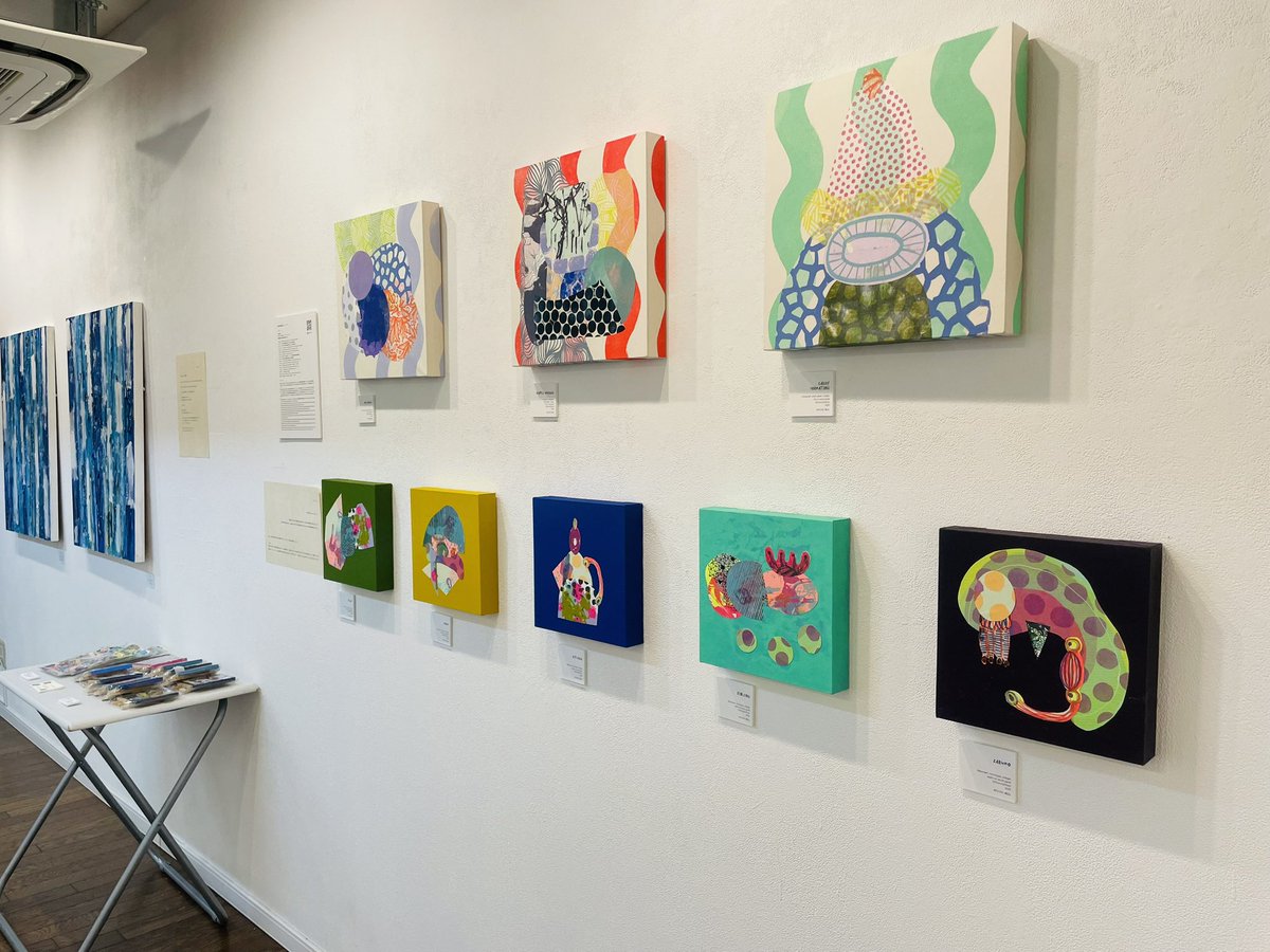 展覧会もこの週末まで👀 それぞれの作家による奥深い抽象画を、全部屋