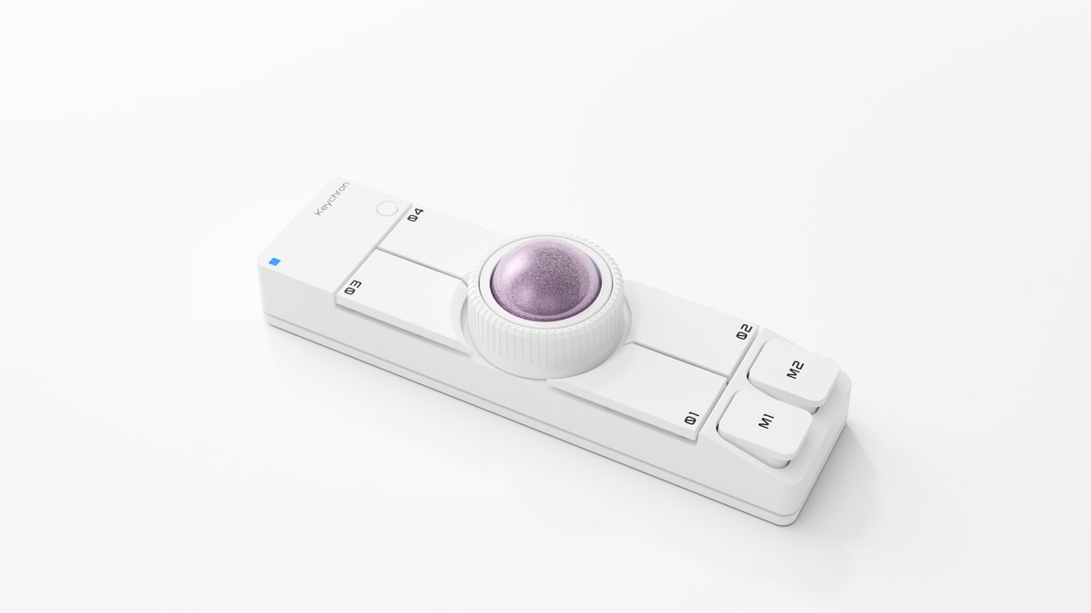 25mmトラックボールのパープル、イエロー、ホワイトも新たに追加します