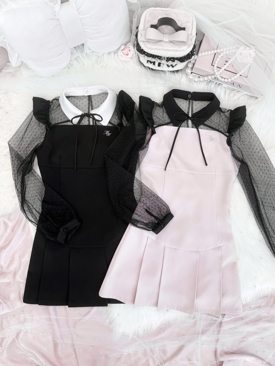 ┈ ♥︎ 𝑪𝒐𝒎𝒊𝒏𝒈 𝑺𝒐𝒐𝒏 ♥︎ ┈ Dot Tulle Long Sleeve One