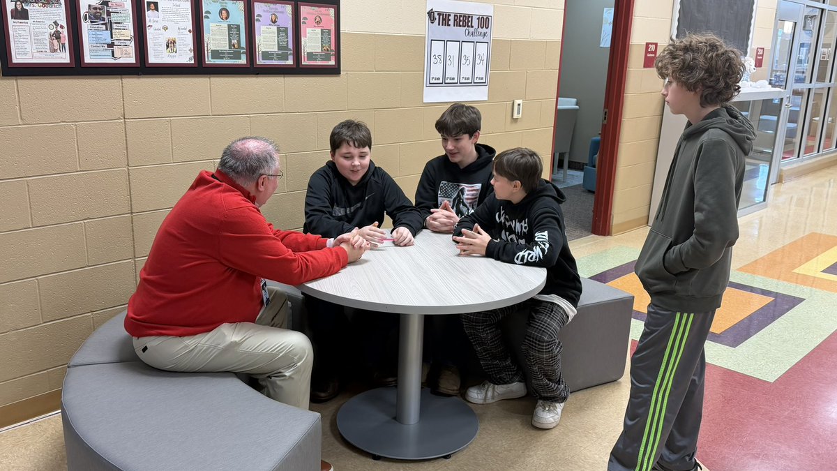 Highlight of my day was an unexpected hallway conversation at MBMS with Micah, Carter, Jacob, and Wyatt. They shared how much they enjoyed learning from their substitute through his kindness, engagement, and the lesson. Great reminder: Every adult matters in our schools! #WEareOC