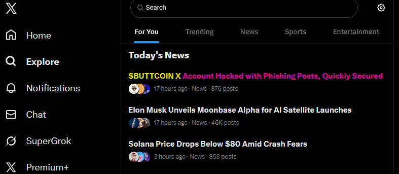 From the trenches to the headlines. 

Seeing $BUTTCOIN right next to Elon and SOL on the news feed is surreal.

They told us we were crazy. They said it was just a meme. But the community worked in the shadows while the world slept. Now they can't ignore us.

We deserve this. But