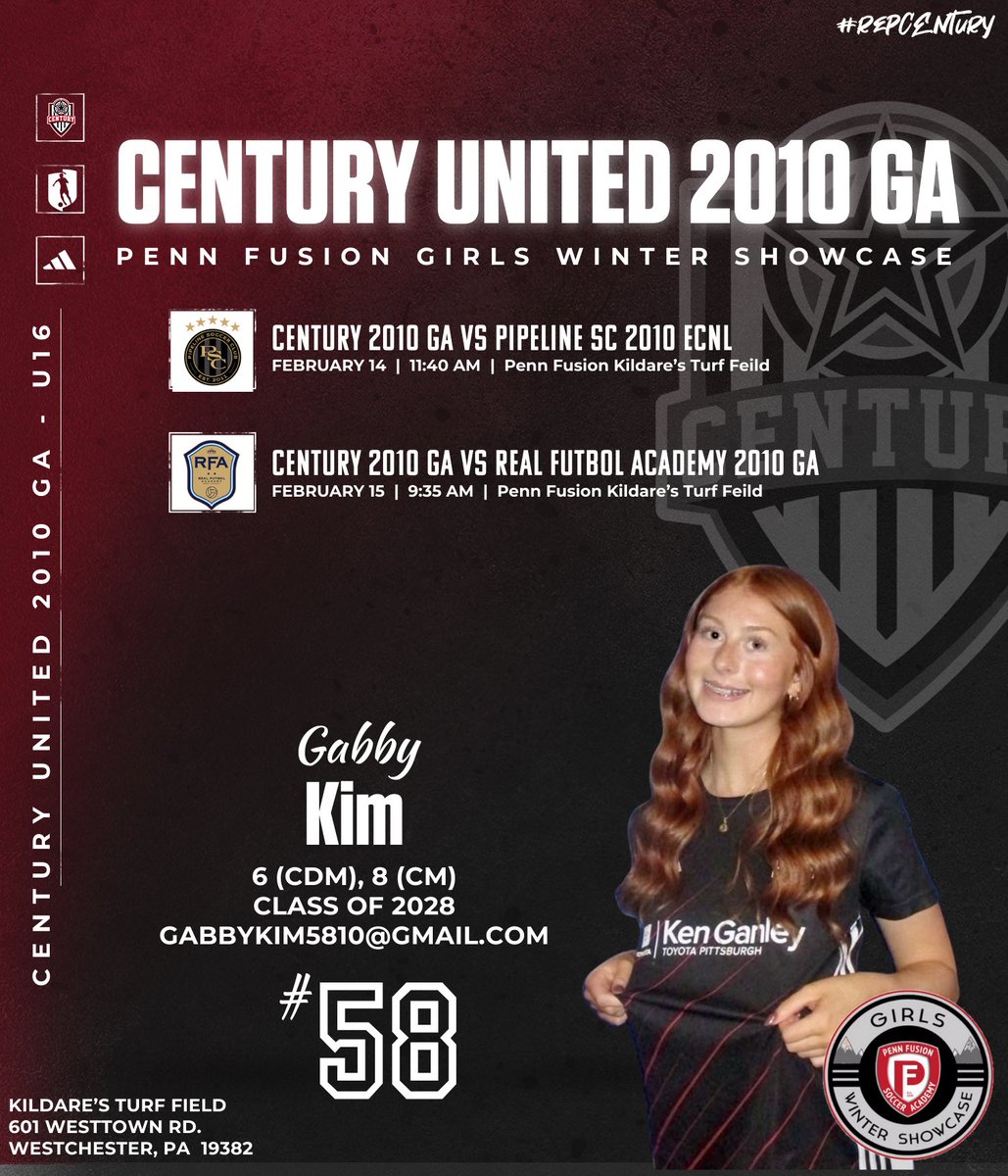 GabbyKim58's tweet photo. After a very long and difficult recovery from my ACL injury, I am so happy to announce that I am finally cleared. Thank you to all the people who have helped and supported me along this journey. I can’t wait to showcase all the hard work I have been putting in the past 9 months to get to this point. I am beyond excited to finally be back on the field with my team this weekend at the Penn Fusion Showcase! Check out my game schedule below ⬇️⬇️ 

@ImYouthSoccer @PrepSoccer @TopDrawerSoccer @CoachEMarshall @Century_Utd @GAcademyLeague