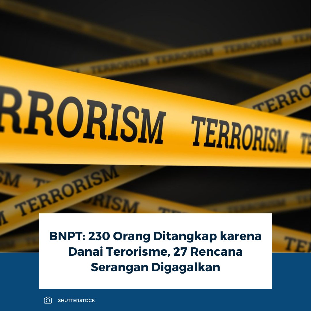 kompascom's tweet photo. BNPT menangkap 230 orang pendana teror sepanjang 2023–2025. Sebanyak 362 orang juga disidangkan, mayoritas terafiliasi ISIS. Dalam periode yang sama, 27 rencana serangan berhasil digagalkan.
Baca selengkapnya: https://t.co/avUaOy0MOt
~RK #BPNT #teroris #ISIS https://t.co/f7p0tgN3Sf