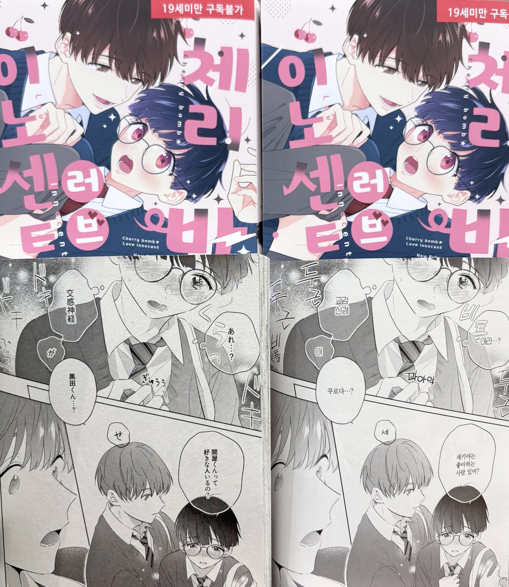 山口すぐり先生（<a href="/suguridesu/">山口すぐり🐇</a>）『さくらん暴★ラブイノセント』韓国版の見本誌をいただきました！
モテメンクール男子×地味メガネの下に秘密アリ!?なドジっ子男子、うぶだけどはれんち★な青春ラブコメを韓国のみなさまにも楽しんでいただきたいです！