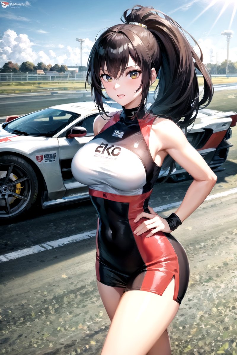 q849m9's tweet photo. #AI木曜日のRQ 
乗っかってレースクイーン作りました https://t.co/Wx1WvuPKa0