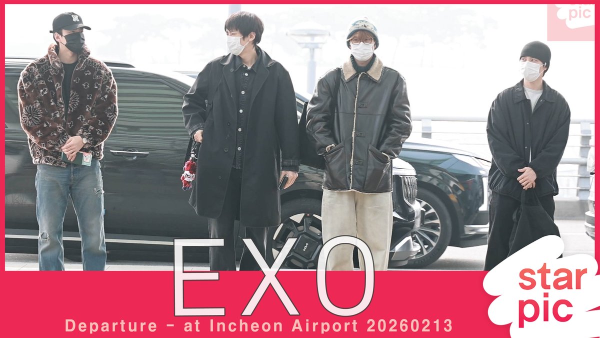 엑소 '심장이 으르렁!' [STARPIC] EXO Departure - at Incheon Airport 20260213 

youtu.be/P5tUuXfvA0Y

#엑소 #EXO #공항패션 
#카이 #세훈 #찬열 
#디오 #수호 
#SUHO #CHANYEOL 
#DO #SEHUN #KAI #LAY
