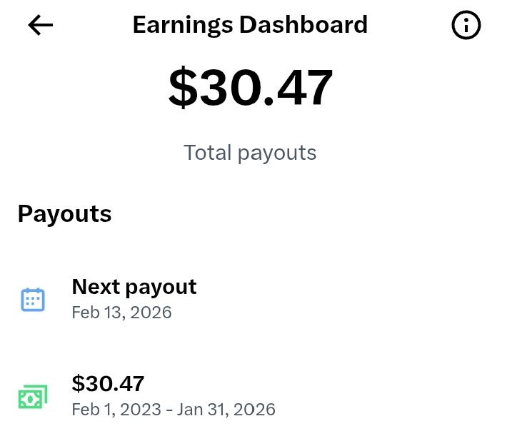 कम एक्टिव रहने की बजह से इस बार मेरा पेआउट नहीं आएगा।

लेकिन आप के साथ लगातार जुड़ा रहूंगा और उम्मीद है कि अगली बार अगर सही से एक्टिव रहा तो जरूर आएगा।

तो आप भी हिम्मत मत हारिये और जुड़िये
X CREATOR CIRCLE से जहाँ रोज शाम
7.30 बजे से रात 9 बजे से <a href="/TheWittyWasim/">Wasim Ahmed</a>  का स्पेस लगता