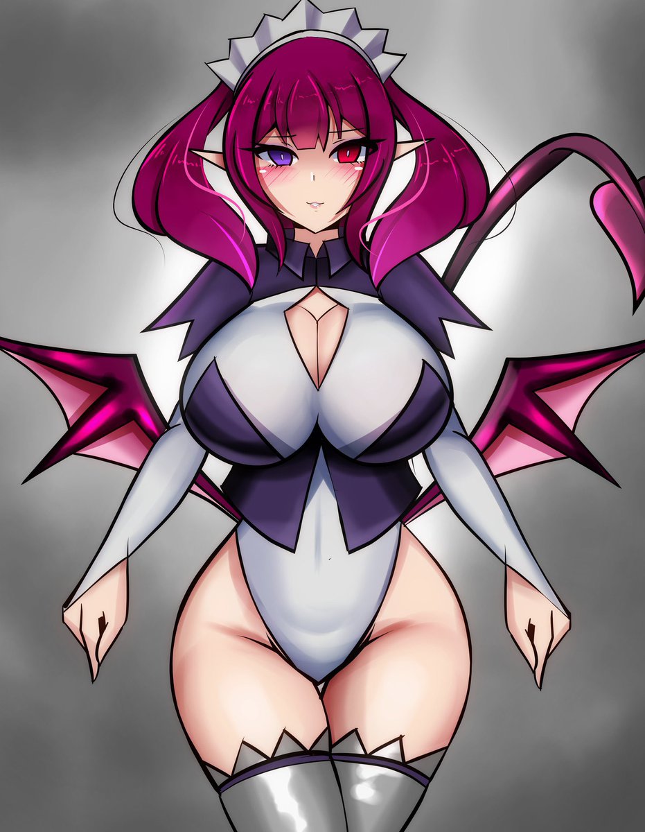 ○うちの子ヴィランズ紹介
・淫魔メイド ルシェラ
高校生編最終決戦にてガレアの城に突入したましろたちの前に立ちはだかった淫魔。
シグナスの直属のメイドであり、人間に飼い慣らされた数少ない淫魔。 