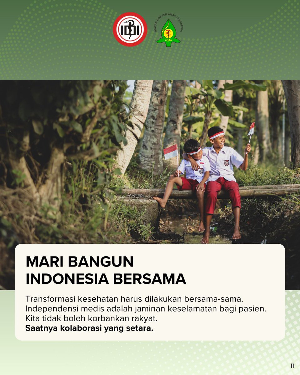 idai_tweets's tweet image. Mari kita perjuangkan bersama.

#IDAI
#IndonesiaPediatricSociety