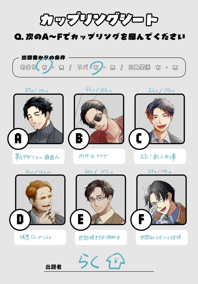 作った 対よろです