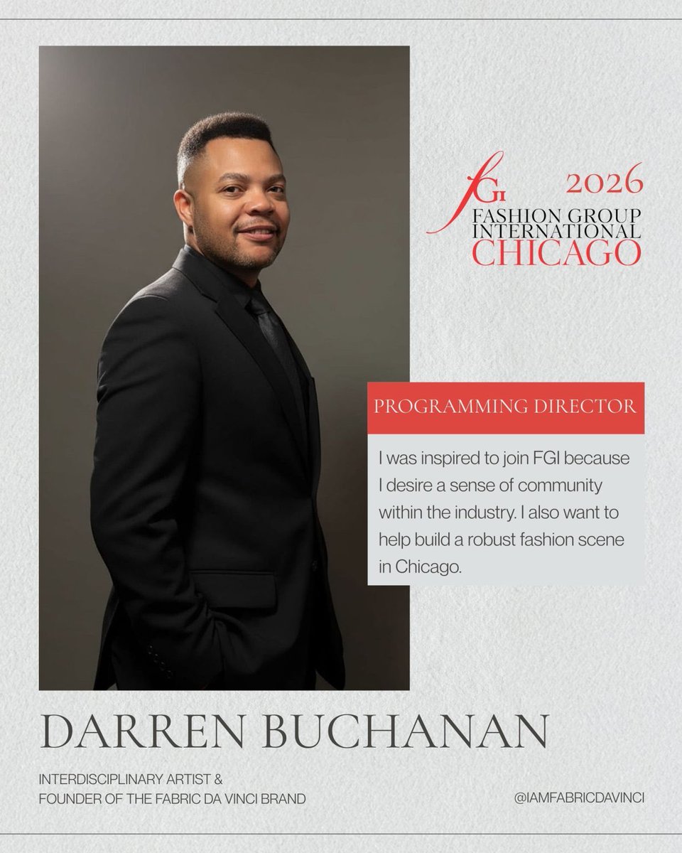 FGIChicago's tweet photo. Meet Darren Buchanan, Programming Director of FGI Chicago.  For more info on the Board of Directors go to https://t.co/oFusEnx4YH https://t.co/JJmJr9XZF9