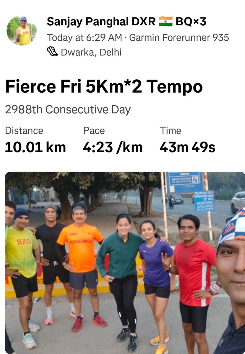 sanjaypanghal's tweet image. Fierce Fri 5Km*2 Tempo Run.
Test run for @ASICS_India #Tokio #Edge for NDM.
Shoe is good but not for my style of Running.
My Favorite is @AdidasIndia #Adezero Pro 3/4. But its not available anywhere. Can anyone get it?
#AdmireYourself  #Runपगले #मक्खनदौड़ #RunningMonk #fitnes