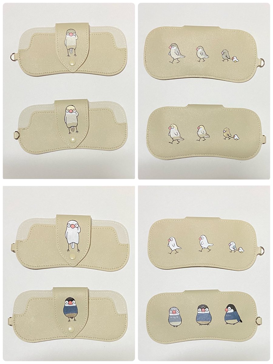作品紹介|˙꒳˙)
前回、需要あるのかな〜で2つ描いてみたネックストラップ付きのメガネケース👓
無事にお迎えされたので今回は4つ描きました❣️
まだ自分の分もないけど〜⸜( ˶ ᐛ˶)⸝ﾃﾍ

ことのわさんブースに委託してます❣️
 #メガネケース
 #鳥フェス水戸
 #ことのわ