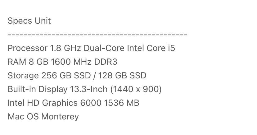 Godismybos's tweet image. Wts macbook 

•Nama Barang: Macbook Air 13inch 2017
•Keterangan:
MacOs Monterey, RAM 8GB, Storage 128SSD, Intel Core i5
•Minus : Kuat tanpa charger 4-5jam
•HB : 6,5jt
•HJ : 4,2t negotiable
•Alasan: sudah ganti device 
•Lokasi : Cimahi Utara

#jualmacbook #jualmac