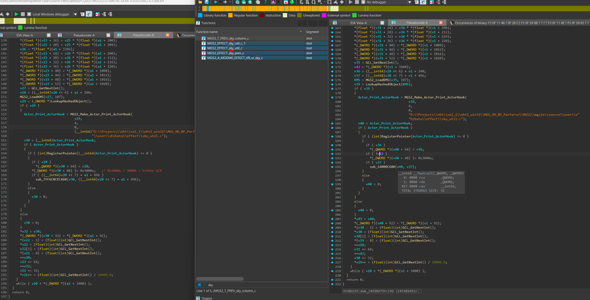 Awesome stuff, MGS2 MCV1 patch 2.1.0 fixed the invisible skyboxes in the opening &amp; ending of the Plant chapter.