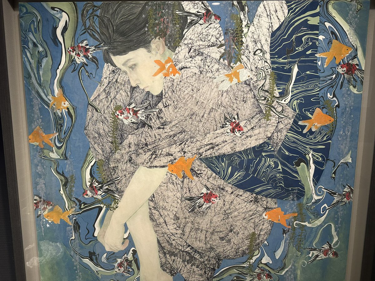 一昨日行った
郷さくら美術館　Duet / 二人展
押元一敏 / 染谷香理　～静と動の交錯～
2/15までだったのでギリギリ間に合った
「一年中桜が見られる」というコンセプトの「現代日本画専門」の中目黒にある美術館
毎年桜花賞展をやってるまたいで3月にまた来たい
染谷香理の作品『月ノ雫』が1番良かった