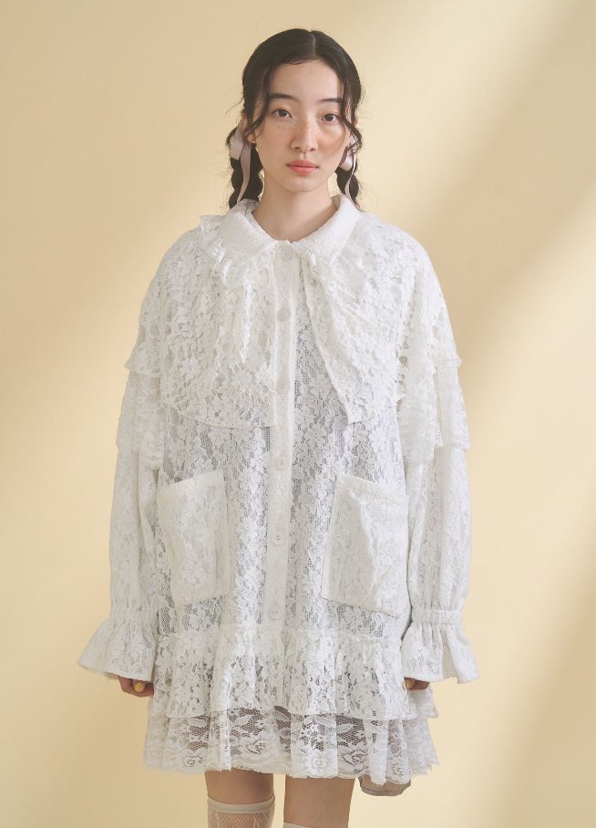 ▷新作情報 レースケープジャケット ￥16,500円(税込) オフホワイト