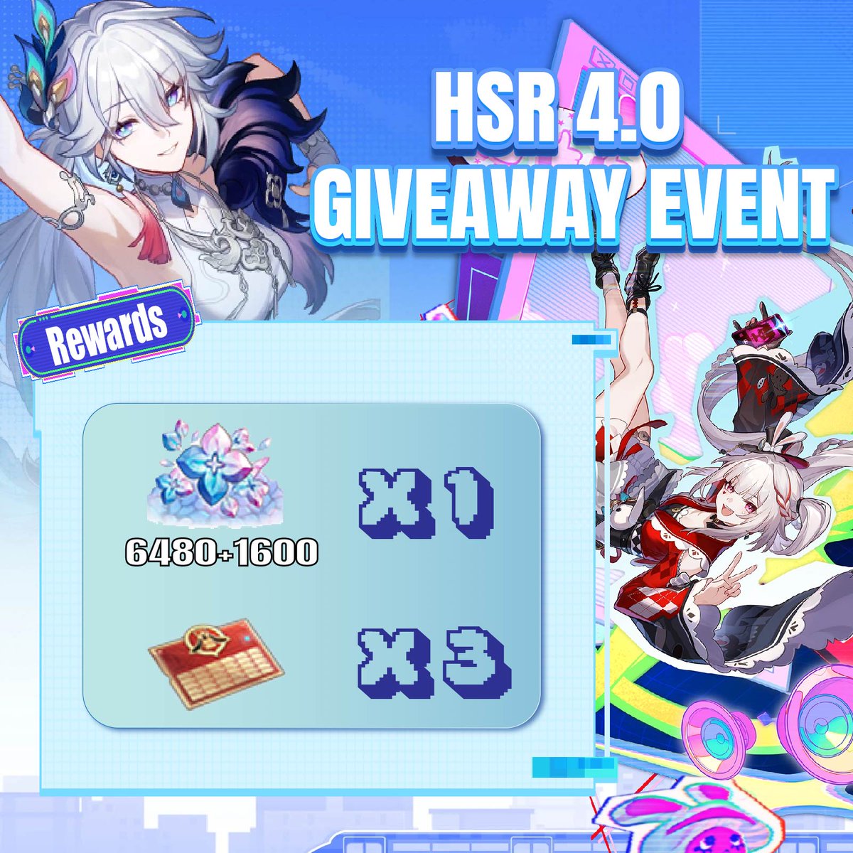 HSR 4.0 GIVEAWYAY EVENT

Prizes:
 【1x 6480】+【3x ESP】

Rules: 
>Follow <a href="/Topuplive_/">Topuplive.com</a>
>Like &amp; RT 
>Comment: For Yao Guang!!!
>Join the Discord to boost your chance: discord.gg/k4QtsAcn8k 

✨Use new code [19k] for 10% Off

📅Ends at 2026/02/19
📢Winners announced:2026/02/20