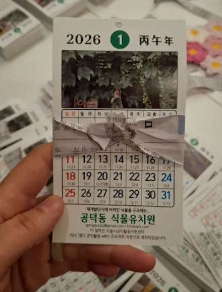 재개발 단지 등 유기 식물을 구조해 돌보는 공덕동 식물유치원에서 미니달력 나눔한다고. 

linktr.ee/soohyebaik?utm…