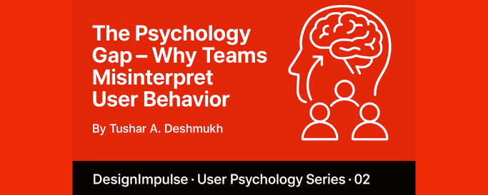 tusharadeshmukh's tweet photo. The Psychology Gap – Why Teams Misinterpret User Behavior

Users are not “confused.”
They are responding logically — to friction, cognitive load, unclear intent, and poor decision architecture.

When teams skip psychology, they misread behavior.
When they misread behavior, they build the wrong solution.
This article explores:

• Why assumptions replace evidence
• How cognitive bias distorts product decisions
• The gap between what users say vs. what they do
• Why behavior ≠ intention

UX is not decoration.
It is applied human psychology.

Read here: https://t.co/QLdONDqrMO

#India #UXIndia #Design #Creative #Mumbai #Pune #Technology #UXUI 
#UX #UserPsychology  #ProductDesign #UXResearch
#HumanCenteredDesign #DesignLeadership #UserBehavior #ProductThinking