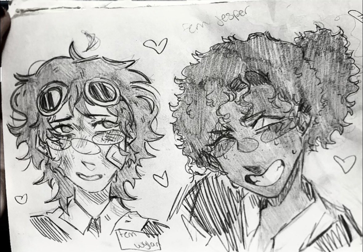 CannedMilky's tweet photo. Found some art of yuri wesper!!!! 
Thought I’d share before heading of to bed
#wylan #jesper #sixofcrows https://t.co/Ih6Obp381d