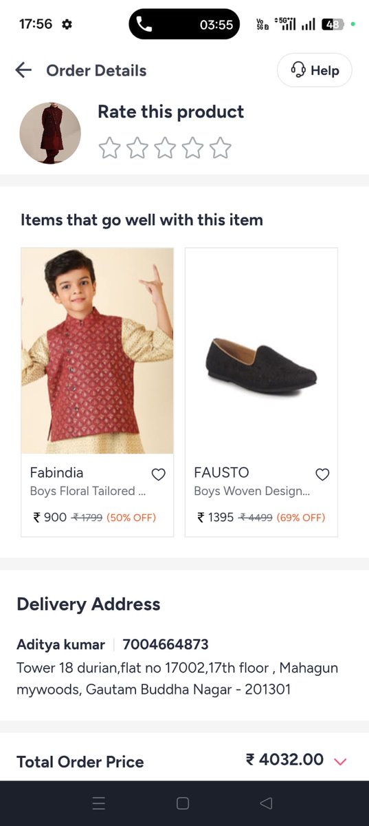 <a href="/MyntraSupport/">Myntra Support</a> <a href="/myntra/">Myntra</a> <a href="/jagograhakjago/">Consumer Affairs</a> <a href="/MoCA_GoI/">MoCA_GoI</a> 
The delivered product is of very cheap and poor quality even fabric is not properly stitched.
Please get this returned for a refund  app is showing only replacement option but it's not acceptable 
Kindly be quick.