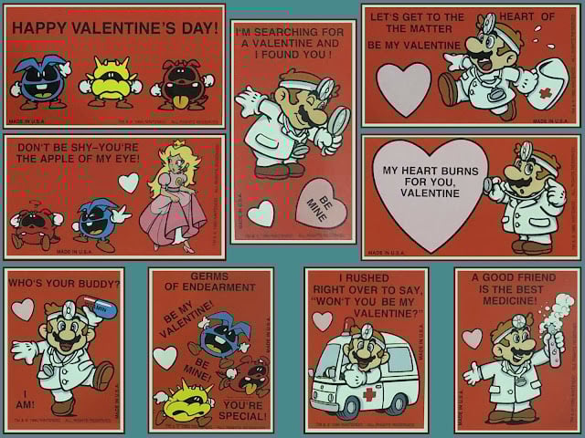 30 Dr. Mario Valentines is a set of Valentine's Day cards released in 1990 by The Paper Magic Group. The majority of the cards feature Dr. Mario.