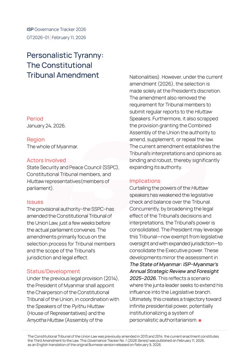 Institute for Strategy and Policy – Myanmar tweet media