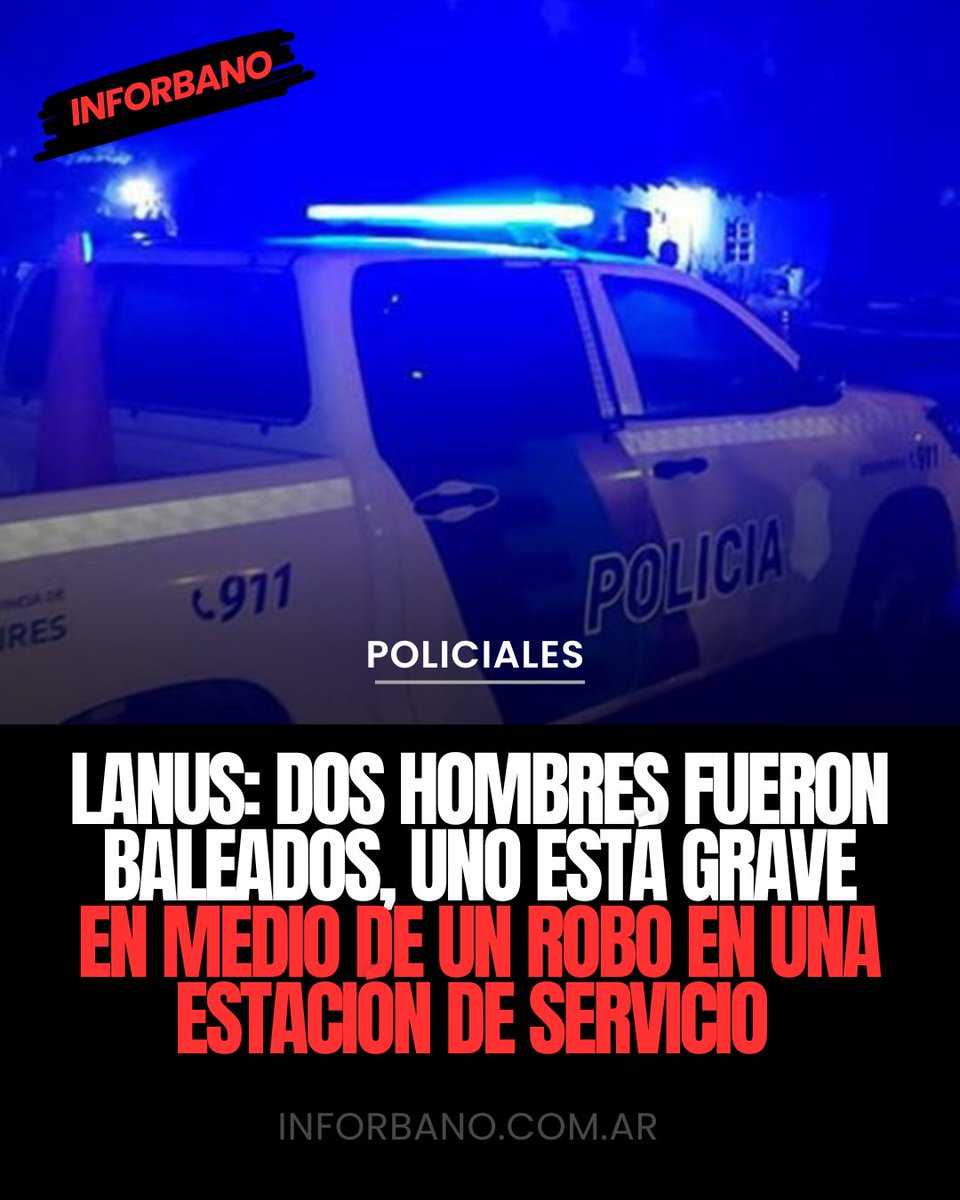 🚨 Último momento

Lanús |

Dos heridos de bala tras un robo en Av. Escalada y Perón. Delincuentes robaron una moto y escaparon a los tiros.

Un hombre recibió disparos en el omóplato (fuera de peligro) y un playero fue baleado en el tórax y está en estado grave. <a href="/lanusmunicipio/">Lanús Gobierno</a>