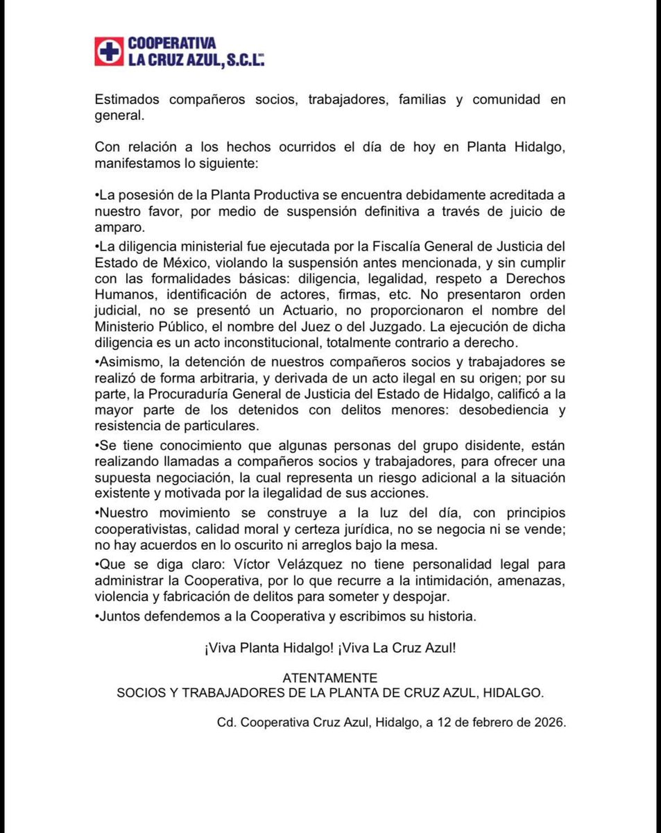 La Cruz Azul SCL Planta Hidalgo (@cruzazulplantah) on Twitter photo 