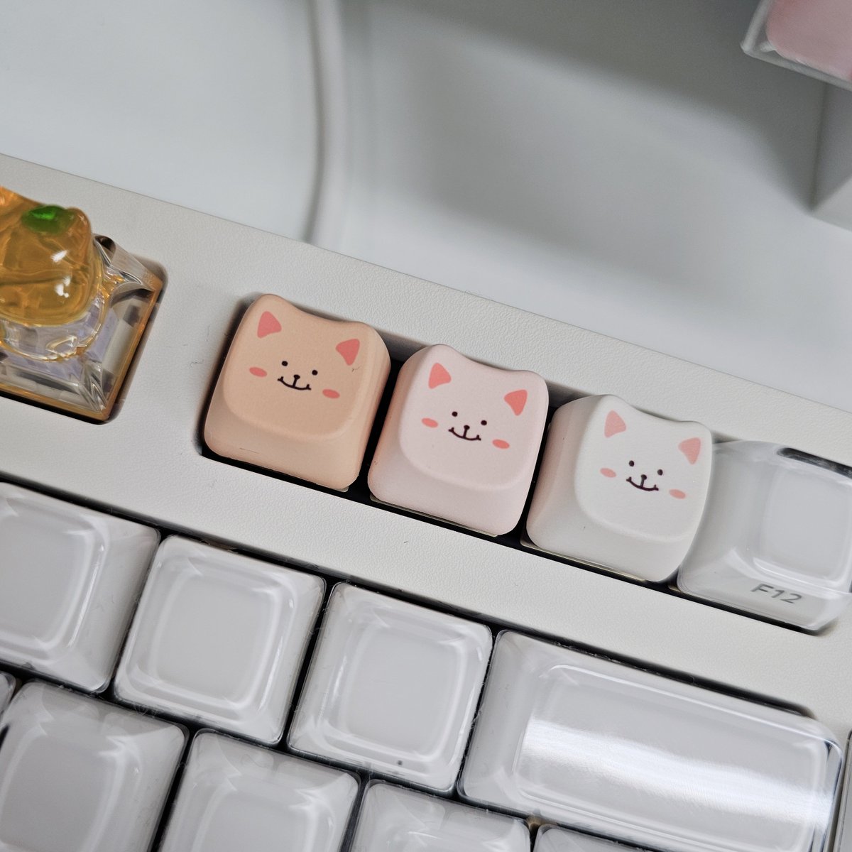 도화원때 받은 키캡키링 회사키보드에 끼웠어ㅎㅎㅎㅎㅎ