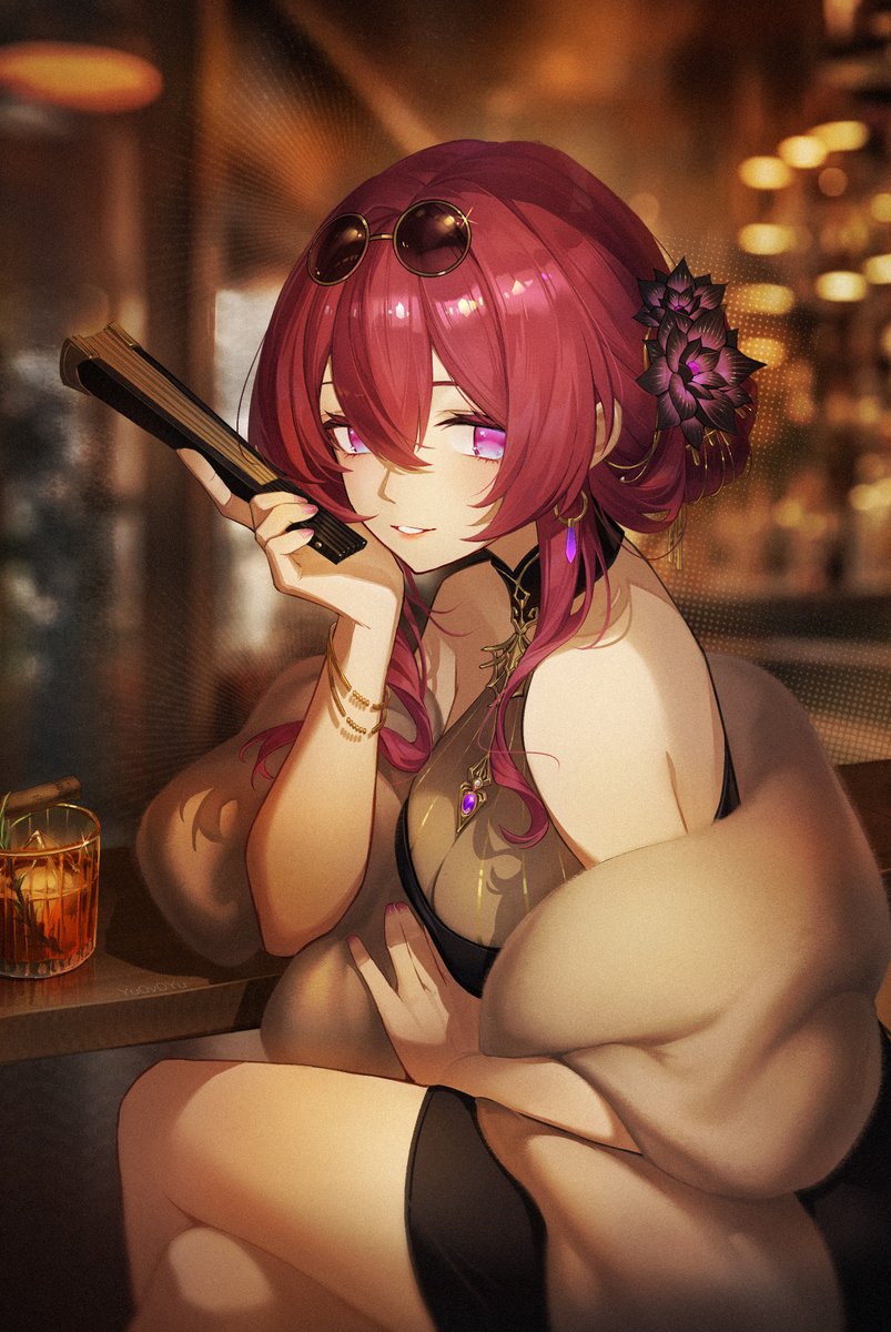 Yu0v0Yu's tweet photo. 新年快乐~ 亲爱的~ #HonkaiStarRail #崩壊スターレイル #Kafka https://t.co/oYecOUhcFy