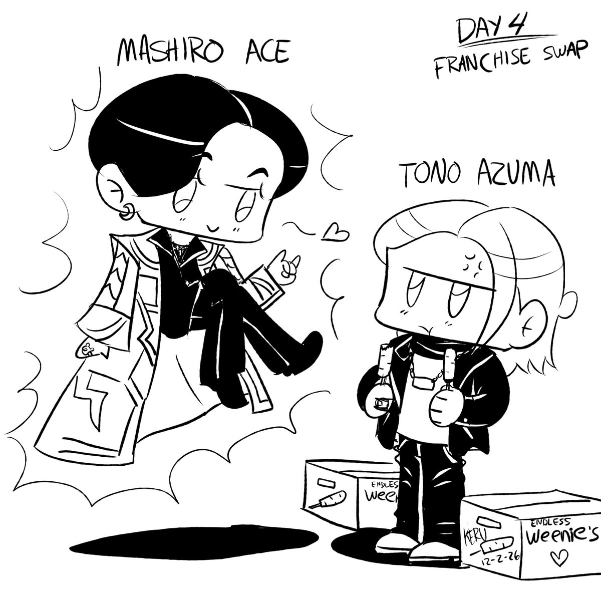 ke_keru's tweet photo. No color this time but I totally love how this came out!🤭🐻❄️🐺🤍❤️
#TokuShipWk26 #TokuShipWk26Day4 #TokuShipWk26SwapDay #KamenRiderGeats #Gozyuger #AceAzu https://t.co/O7xefCtE0v