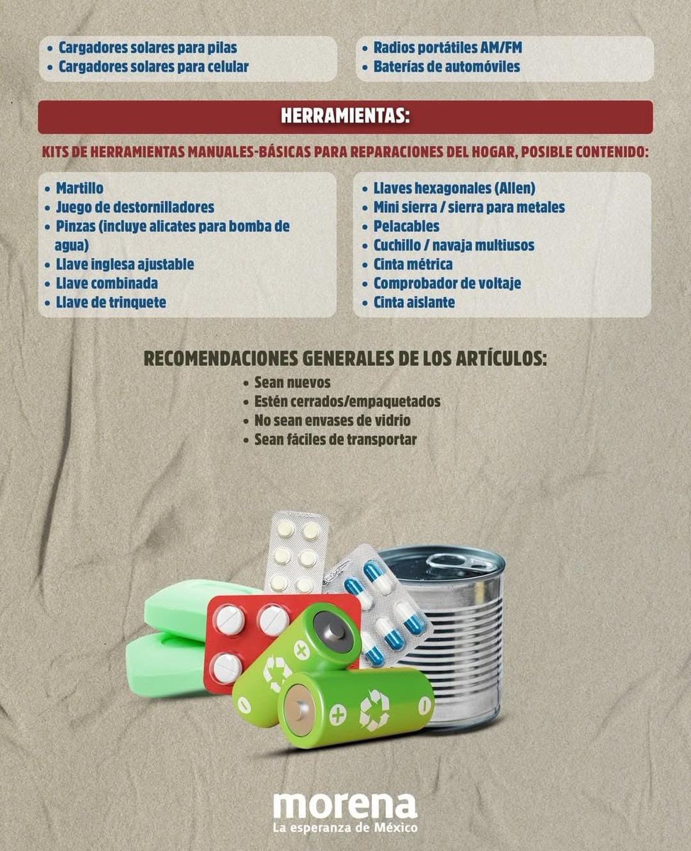 La hermandad entre pueblos es la base de nuestra política. 🇲🇽🤝🇨🇺
En <a href="/DurangoMorena/">Partido Morena Durango</a> ponemos en marcha una colecta solidaria para brindar apoyo a nuestras hermanas y hermanos cubanos en estos momentos difíciles.
Recibimos medicamentos, alimentos y artículos de primera necesidad en