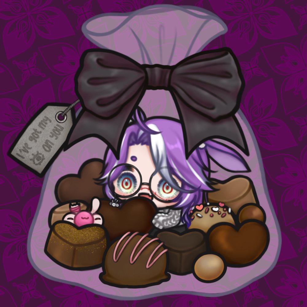 Take this bag of dark choco with you 👁👁🫴✨️ #MichiMochiArt