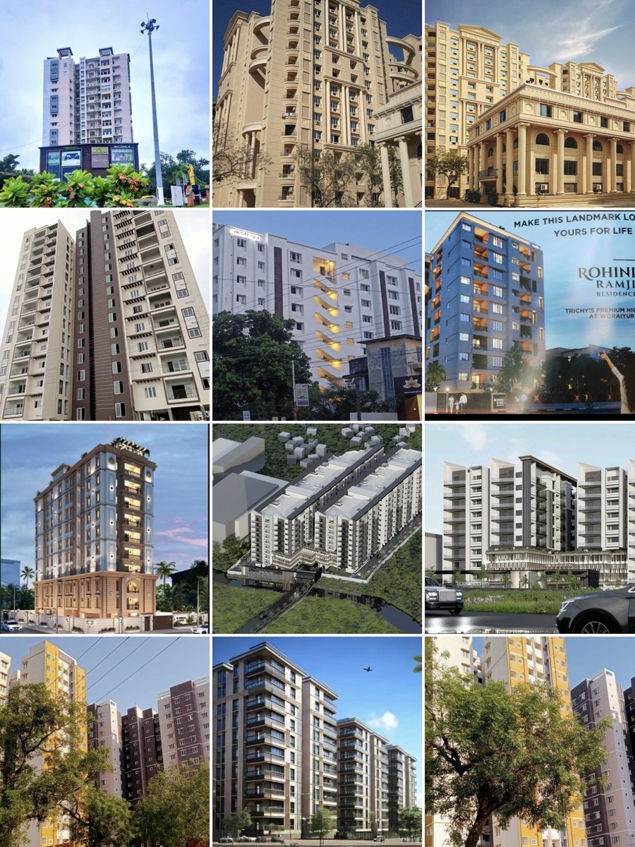 Updatestrichy2's tweet image. With Existing 5 Highrise Residential Projects and Two Under 🏗️ 🚧 and 5 More are under approval stage Ranging Upto 23 Floors Tallest outside Chennai and many Projects Lined up Trichy’s Skyline 🏙️ Set to redefine in Down the line 2030 🥳 #Trichy #Projects #Highrise #Apartments