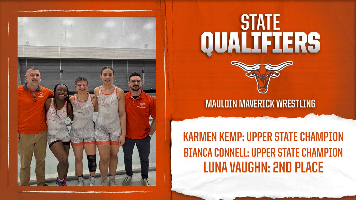 🚨STATE QUALIFIERS ALERT! 🚨

Karmen Kemp, Bianca Connell, and Luna Vaughn earned their spots at the state tournament. 

🤘🏼🐂