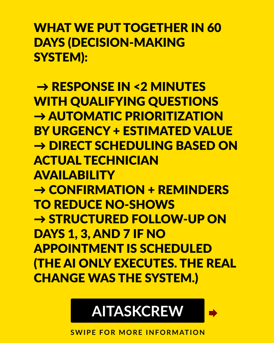 aitaskcrew's tweet photo. Because you're paying for leads… that your own system lets die.

👉 Text us “HVAC” and we'll review it with you.

#AITaskCrew #HVACBusiness #HVACLeads #HVACCompany #HVACTechnicians #SkilledTrades #ServiceBusinessGrowth #RevenueOperations https://t.co/8ke8OgrHXG