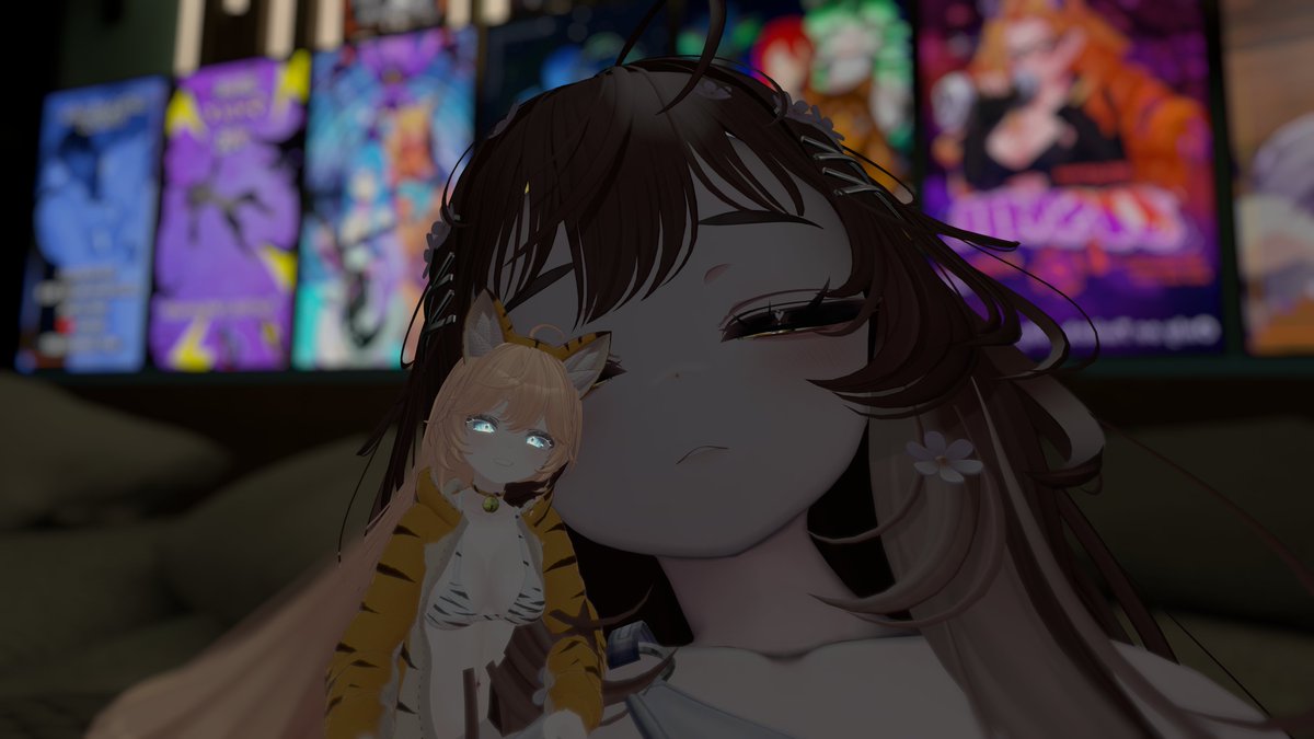 If you ever feel down, just remember.

Cuddles can solve anything ^^

#wholesome #sizevrchat #VRChat️