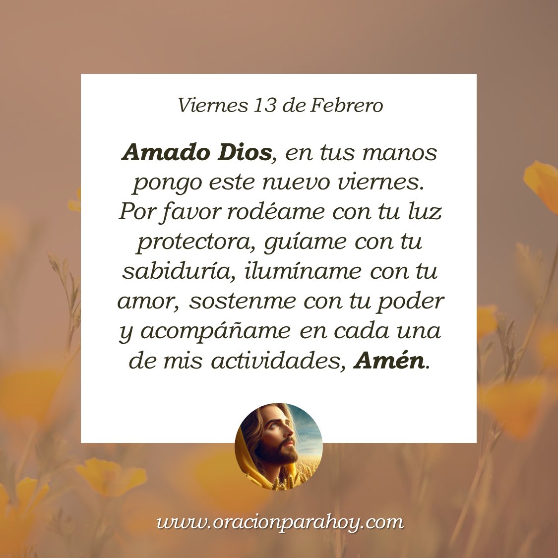 Oración para hoy 13 de febrero: oracionparahoy.com/2024/08/bondad… ✨