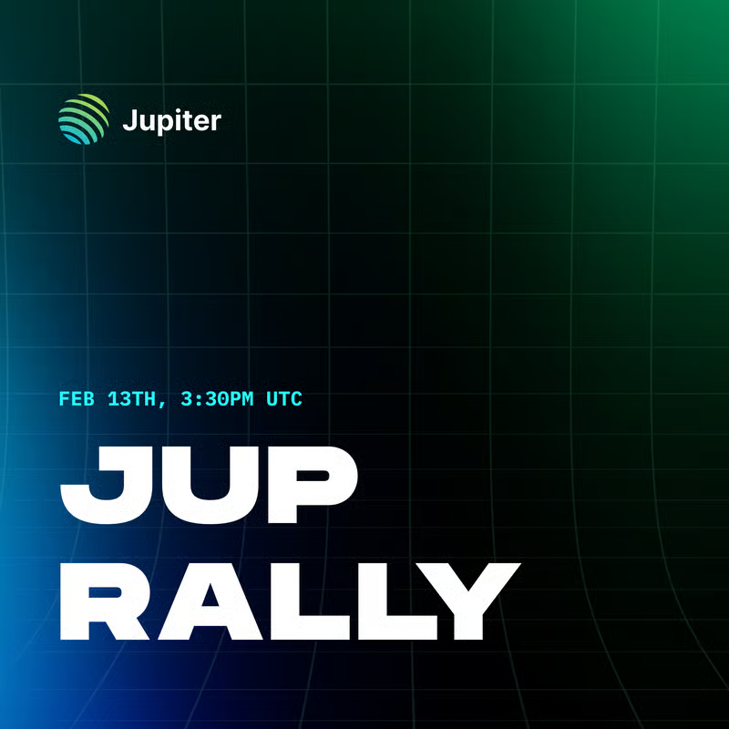 A very important JUP Rally going down today at 3:30pm UTC!

Expect updates on:
- $JUP token future
-CatLumpurr summary
-Opportunity to ask questions.

If you cant attend ill do a summary post after 🫡
